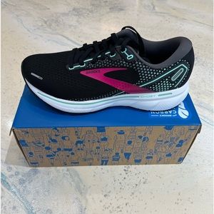 WOMEN BROOKS 120356 1D 013 GHOSTS 14 RUNNING CUSHION BLACK /PINK/GREEN 8.5 W
